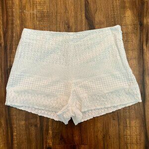 Free People High-Waisted Dainty White Shorts